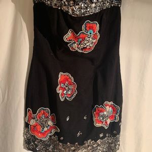 Strapless Beaded Dress